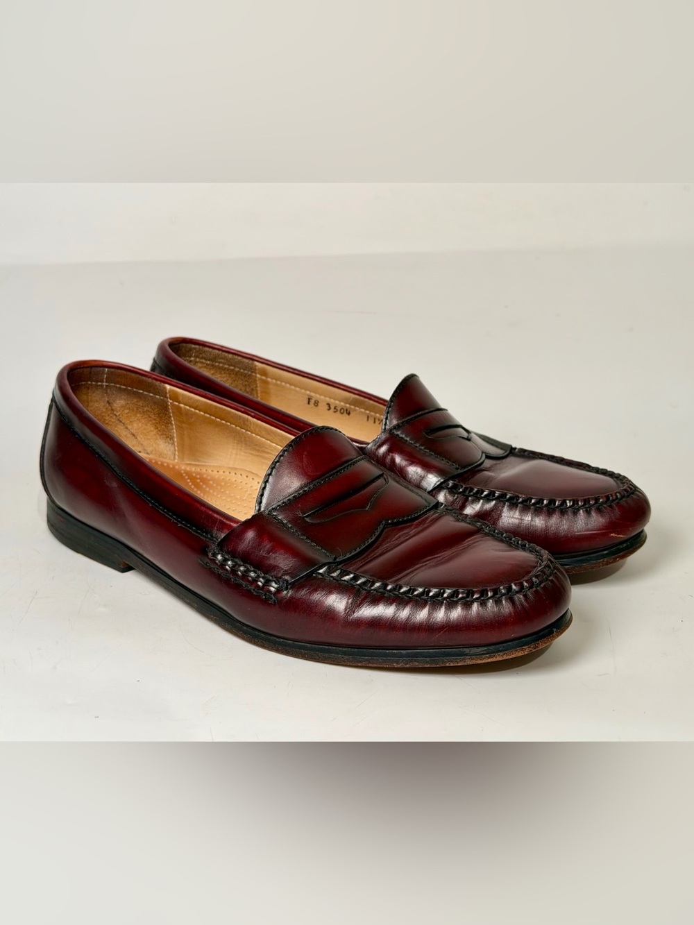 VTG Cole Haan Burgundy Leather Loafers 11.5 MINT Memory Flex